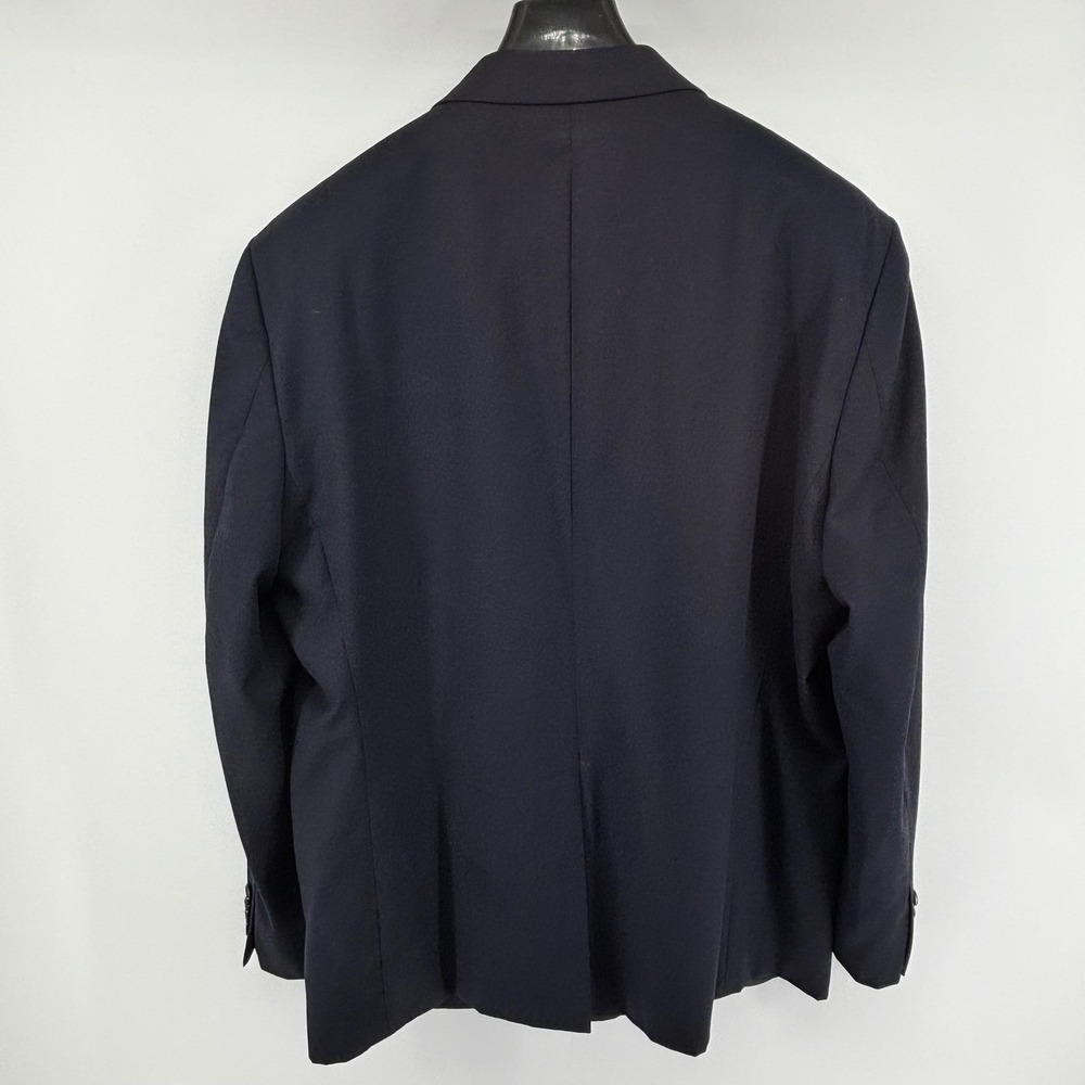 Lauren Ralph Lauren Mens 48R Dark Navy Blue 100% Wool Natural Stretch Blazer - Picture 3 of 16